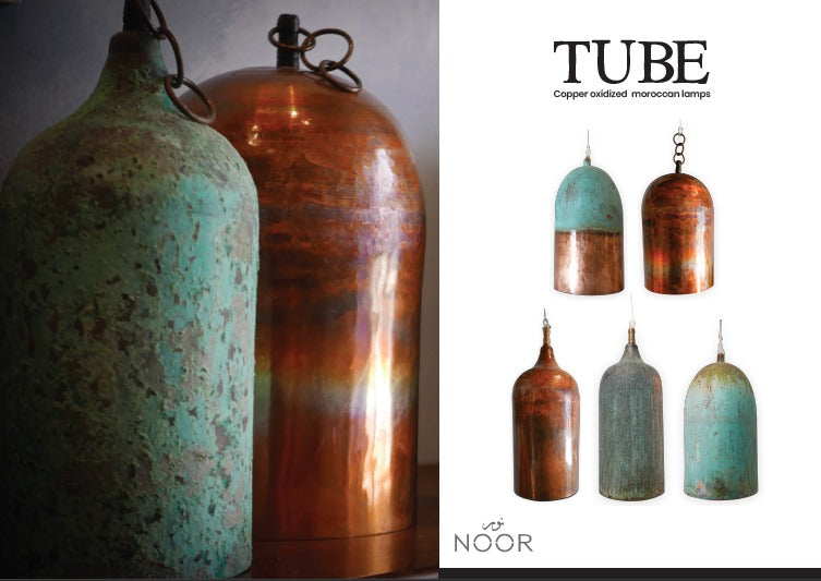 TUBE oxidized copper lamp